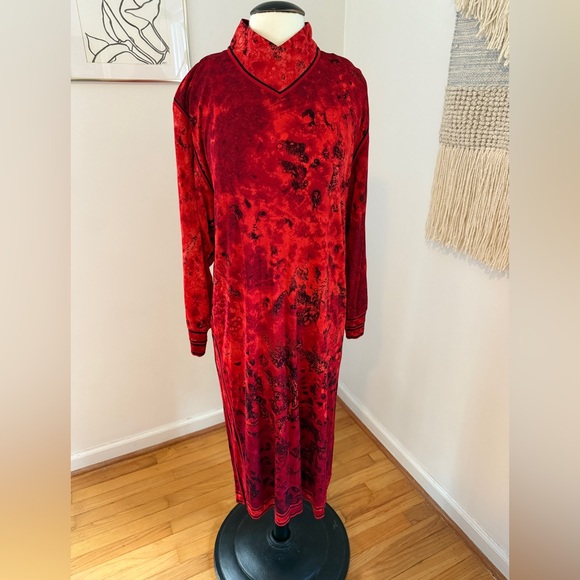 Leonard Paris Vintage Silk Long Sleeve Dress - Picture 5 of 11